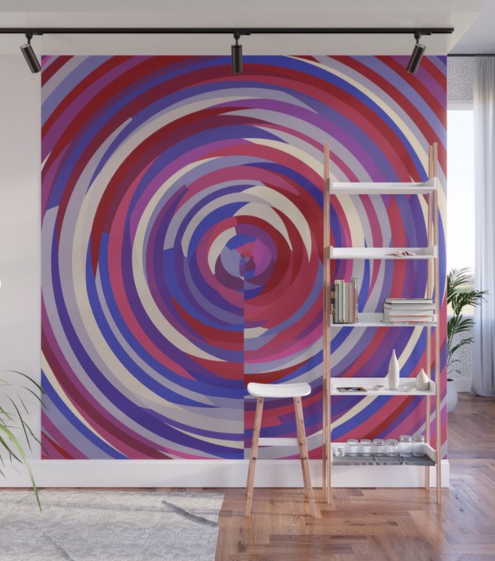 Berry Circles Abstract Wall Mural Gingezel