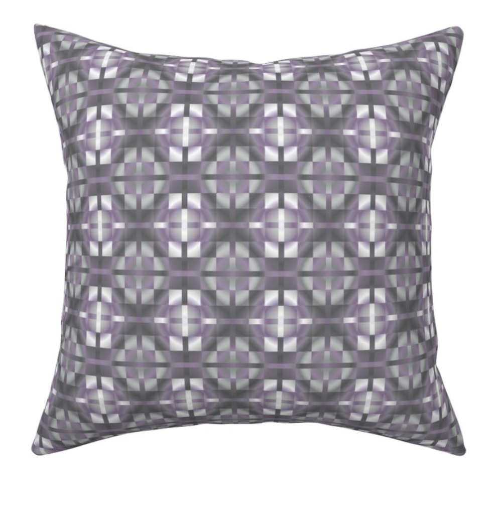 Plum Pixel Geometric 2 pillow Gingezel at Roostery